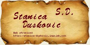 Stanica Dušković vizit kartica